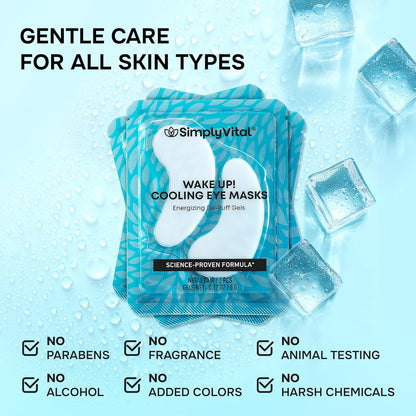 SimplyVital Under Eye Patches – Cooling Collagen & Retinol Gel Pads, 15 Pairs (USA Import)